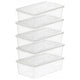 5x Caja de zapatos de mujer, transparente, Plast Team Basic