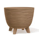 Vaso de madeira Prosperplast Furu ECO, com 395 mm de diâmetro, com pernas, DFUR400W-4665W