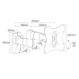 Soporte para televisor o monitor Maclean, universal, máx. VESA 200x200, 23-50", 30 kg, plateado, MC-503A S