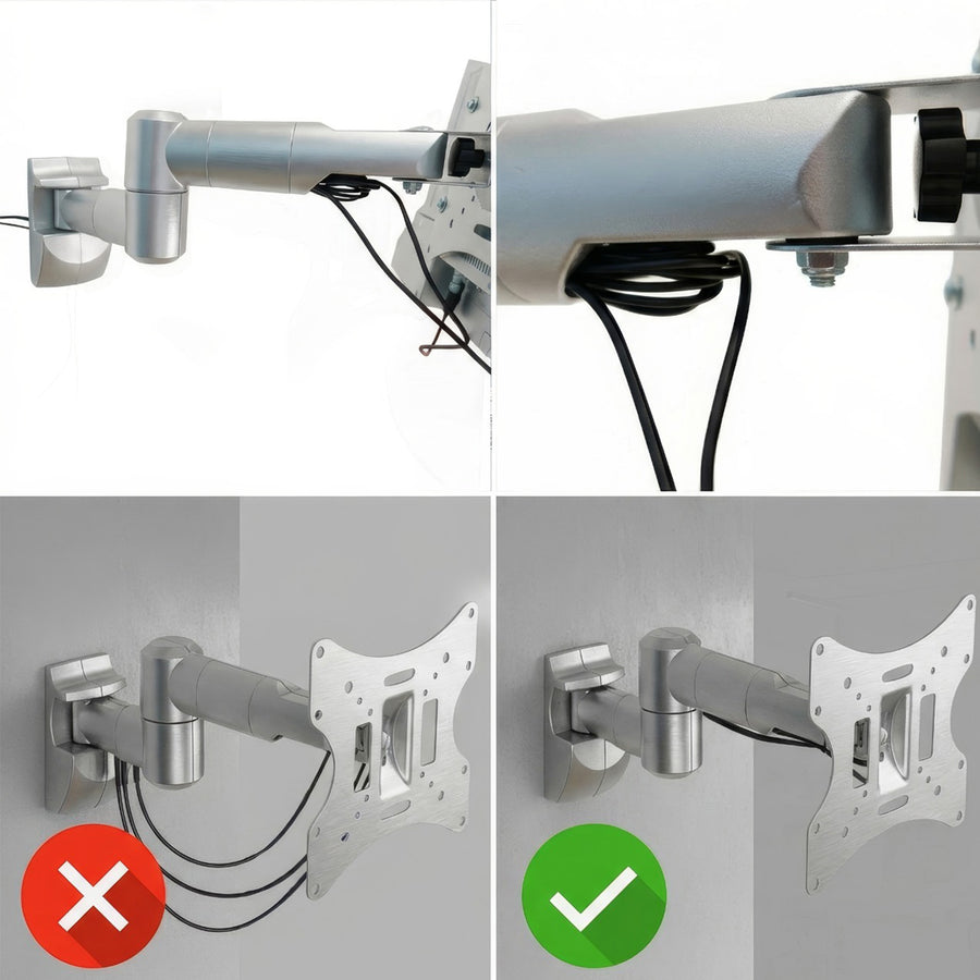 Soporte para televisor o monitor Maclean, universal, máx. VESA 200x200, 23-50", 30 kg, plateado, MC-503A S