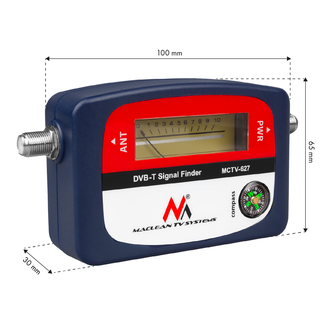 Localizador de sinal terrestre DVB-T (VHF, UHF, TV, TNT) Maclean MCTV-627