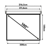 Pantalla de proyección de 100" para pared o techo Maclean MC-594