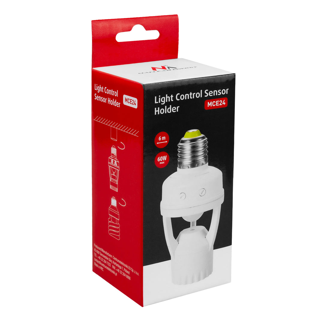 Portalámparas con sensor de movimiento 360°