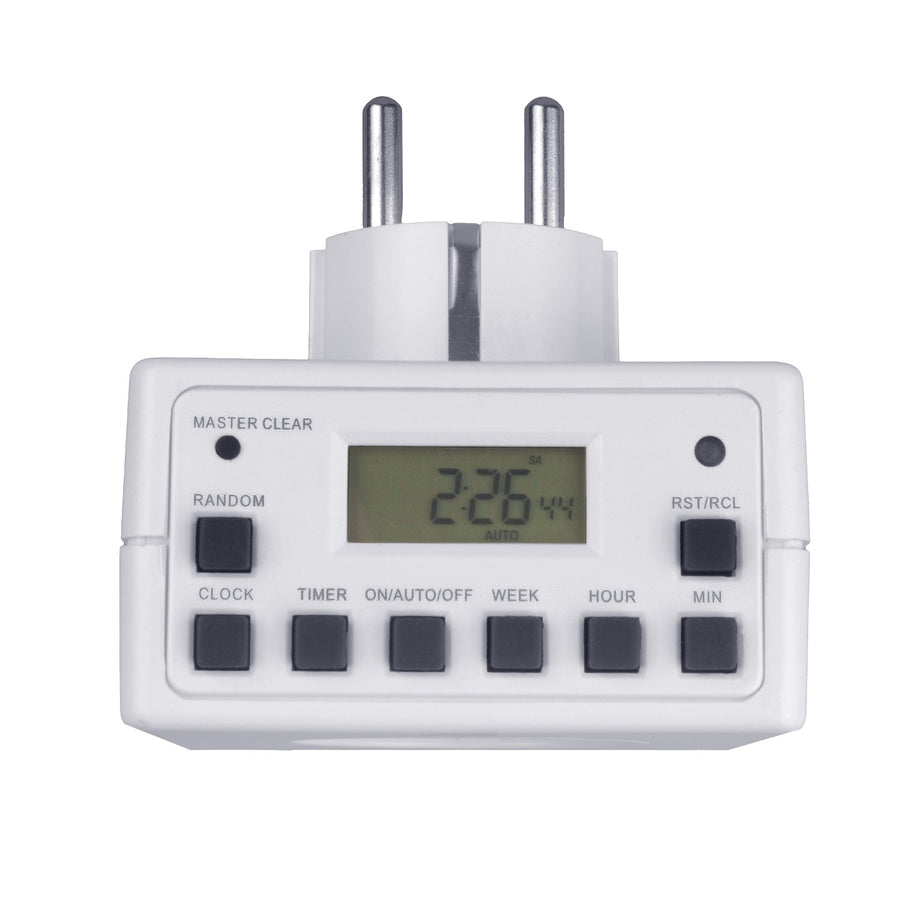 Temporizador digital programável Schuko 3600W máx. 156 programas Maclean Energy MCE30