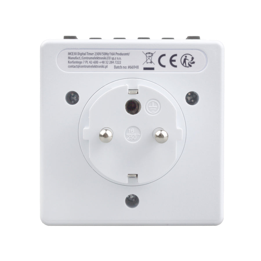 Temporizador digital programável Schuko 3600W máx. 156 programas Maclean Energy MCE30
