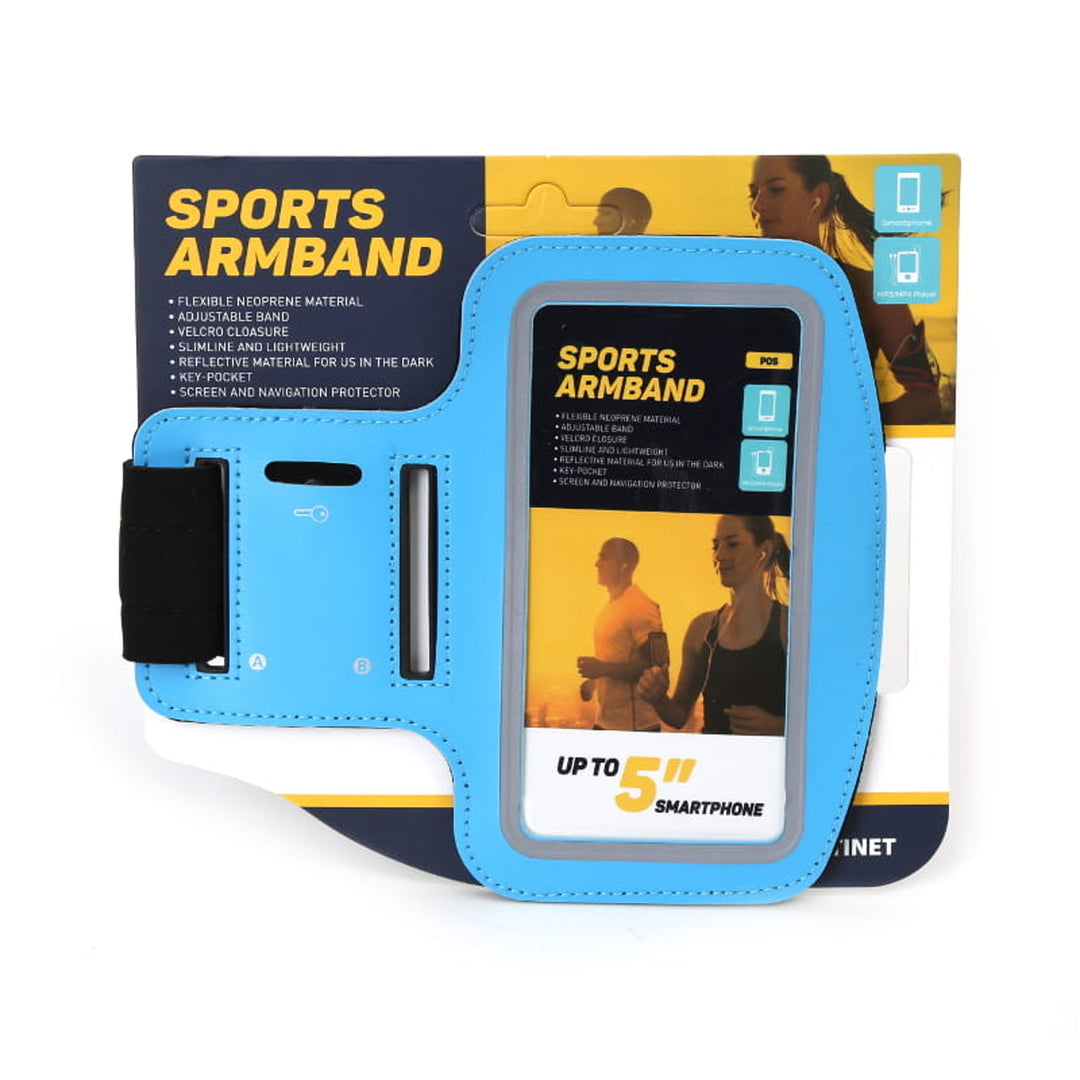 Capa para smartphone de 5" com alça de ombro em azul Platinet 42054