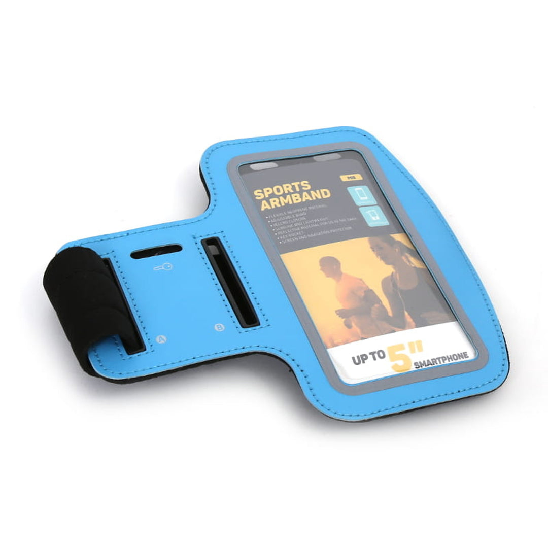 Capa para smartphone de 5" com alça de ombro em azul Platinet 42054