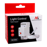 Interruptor de sensor crepuscular para carril DIN con sonda externa 220-240V / AC, 50Hz 20A Maclean MCE83