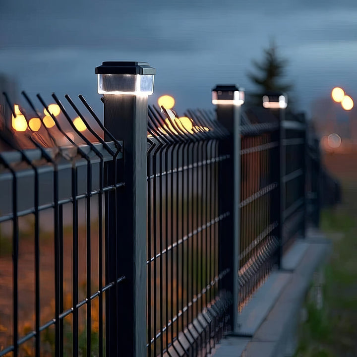 Lâmpada solar LED para poste de cerca 60 x 40 mm VerdeAzul GB125