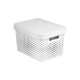 Recipiente multiusos vazado Curver com tampa, branco, 17L, infinito
