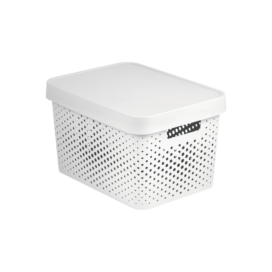 Recipiente multiusos vazado Curver com tampa, branco, 17L, infinito