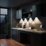 Conjunto de 6 luzes LED com controle remoto 4 modos de iluminação Maclean Energy MCE165