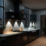 Conjunto de 6 luzes LED com controle remoto 4 modos de iluminação Maclean Energy MCE165