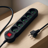 Maclean Energy MCE183 Power Strip 5 cabo de extensão de saída com interruptor