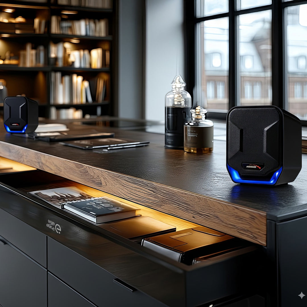 Alto-falantes estéreo de alta qualidade Audiocore AC865 para laptops e desktops