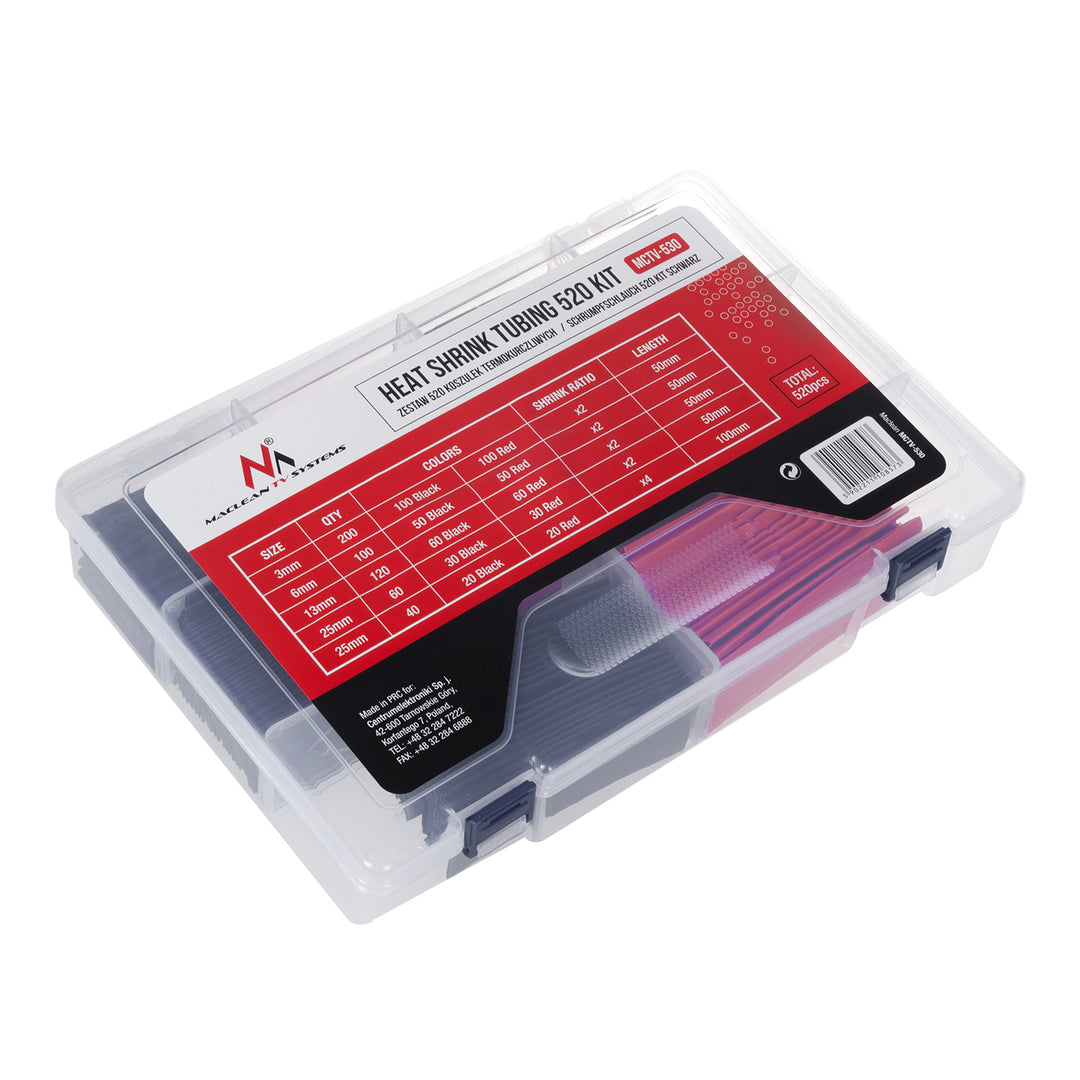 Juego de fundas termorretráctiles 520pcs Maclean MCTV-530