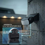 Maclean MCE201 B Sensor de Movimiento Infrarrojo Universal con Sensor Crepuscular, Alcance: 12m, Detector de Movimiento para Montaje en Techo y Pared, Uso Interior y Exterior