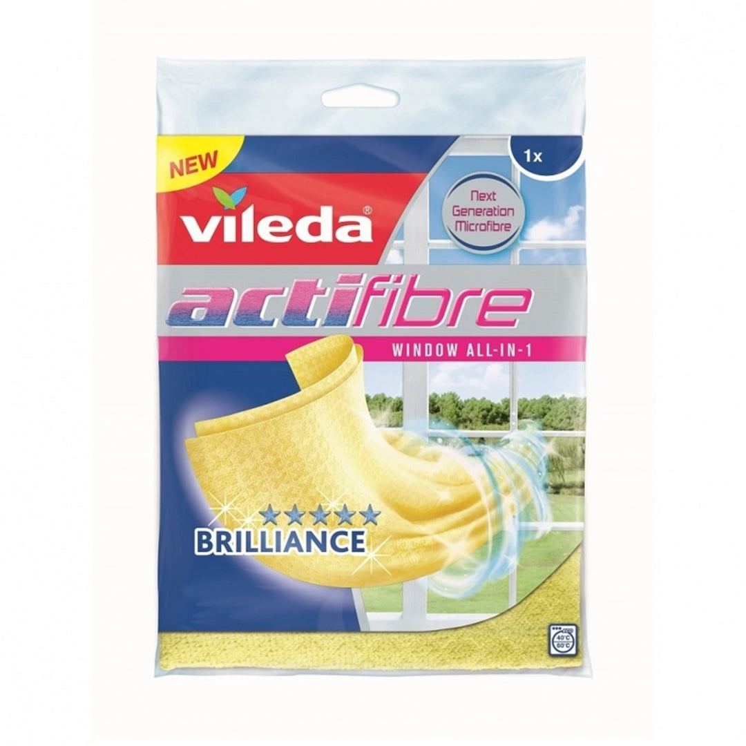 Vileda Actifibre Bayeta para Cristales, Gamuza, Amarillo, 36 cm x 32 cm
