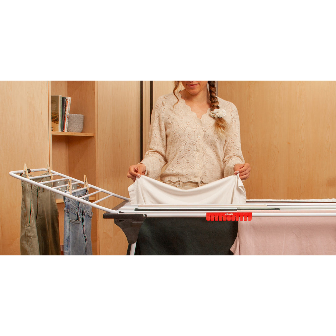 Secador vertical para ropa Vileda King con gruesas cuerdas de aluminio