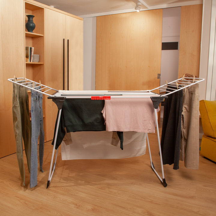 Secador vertical para ropa Vileda King con gruesas cuerdas de aluminio
