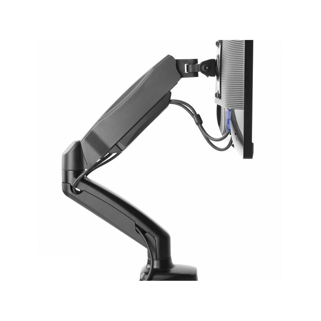 Suporte para monitor LCD LED de 13 a 27" para estação de trabalho de secretária, guia de cabo com carga de 6,5 kg