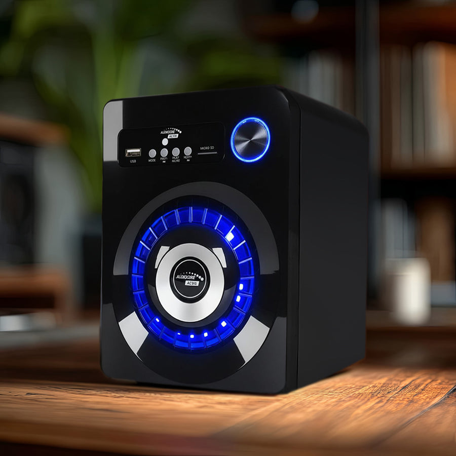 Bluetooth 2.1 Audiocore AC910 altavoz FM radio, entrada de tarjeta TF, AUX, alimentación USB