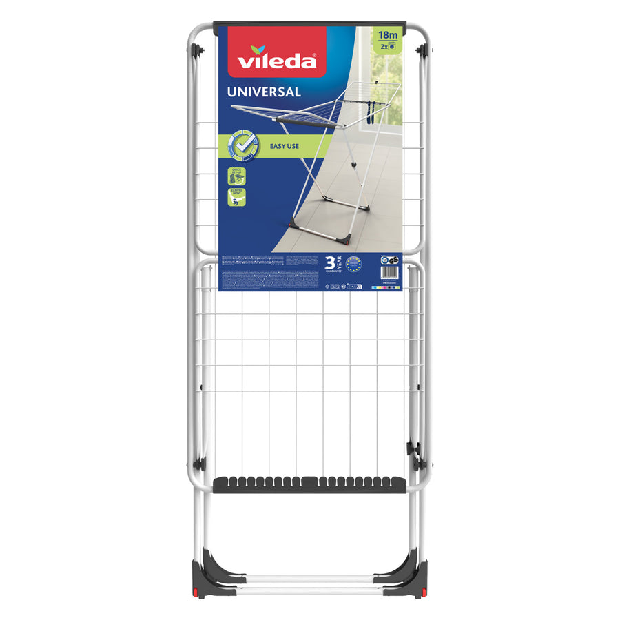 Vileda Secador de Roupa 18m Roda Dobrável Universal