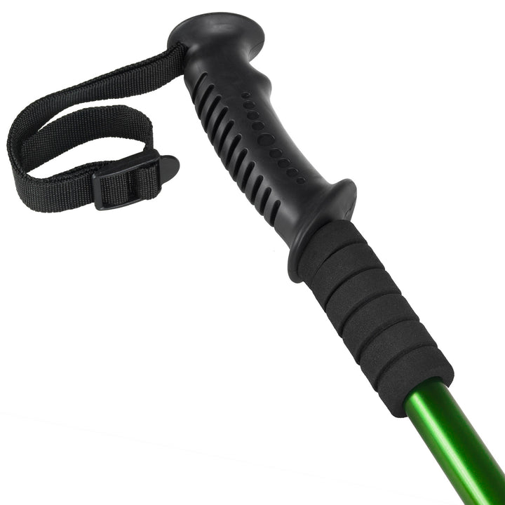 Bastones de aluminio para marcha nórdica, telescópicos, de 65 a 135 cm, de color verde