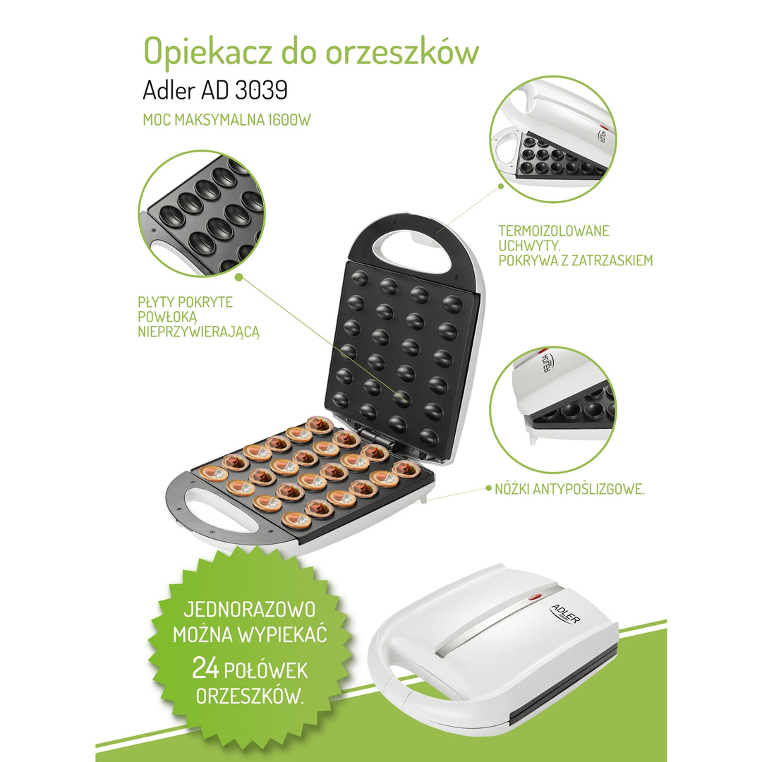 CONJUNTO DE BOLOS ORZESZKÓW 24 peças ADLER AD3039