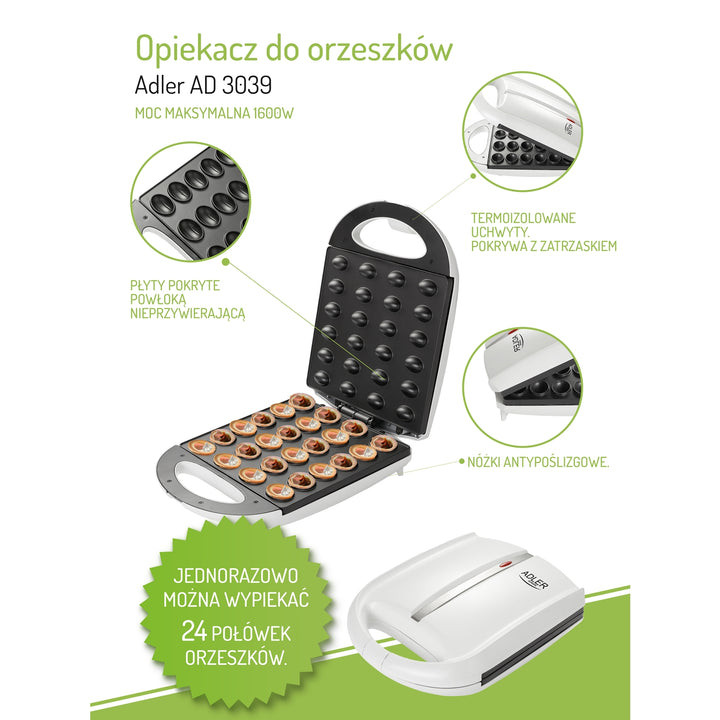 CONJUNTO DE BOLOS ORZESZKÓW 24 peças ADLER AD3039