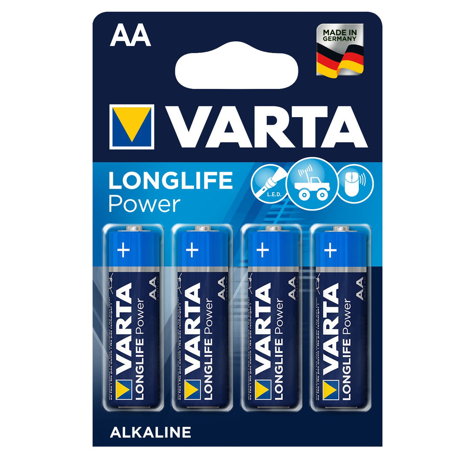 4x baterías alcalinas Varta Longlife Power AA LR6 R6