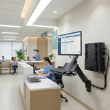 Estación de trabajo/ soporte de pared para monitor, teclado y PC con resorte de gas Maclean MC-838