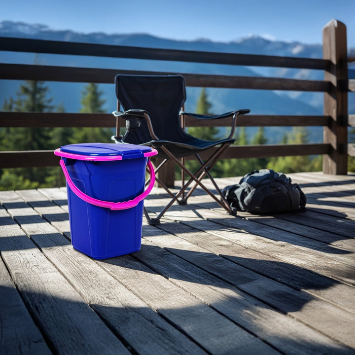 Inodoro turístico GreenBlue GB320BR azul marino-rosa