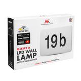 Lâmpada LED com número de casa e sensor crepuscular 950lm 12W IP65 resistente à radiação solar (à prova de UV) Maclean Energy MCE292 Wbranco