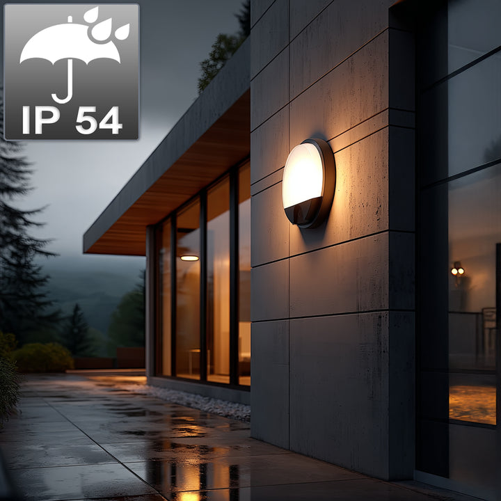 Lâmpada LED com sensor de movimento infravermelho cinza GR 1100lm 15W IP54 MCE291 Maclean Energy