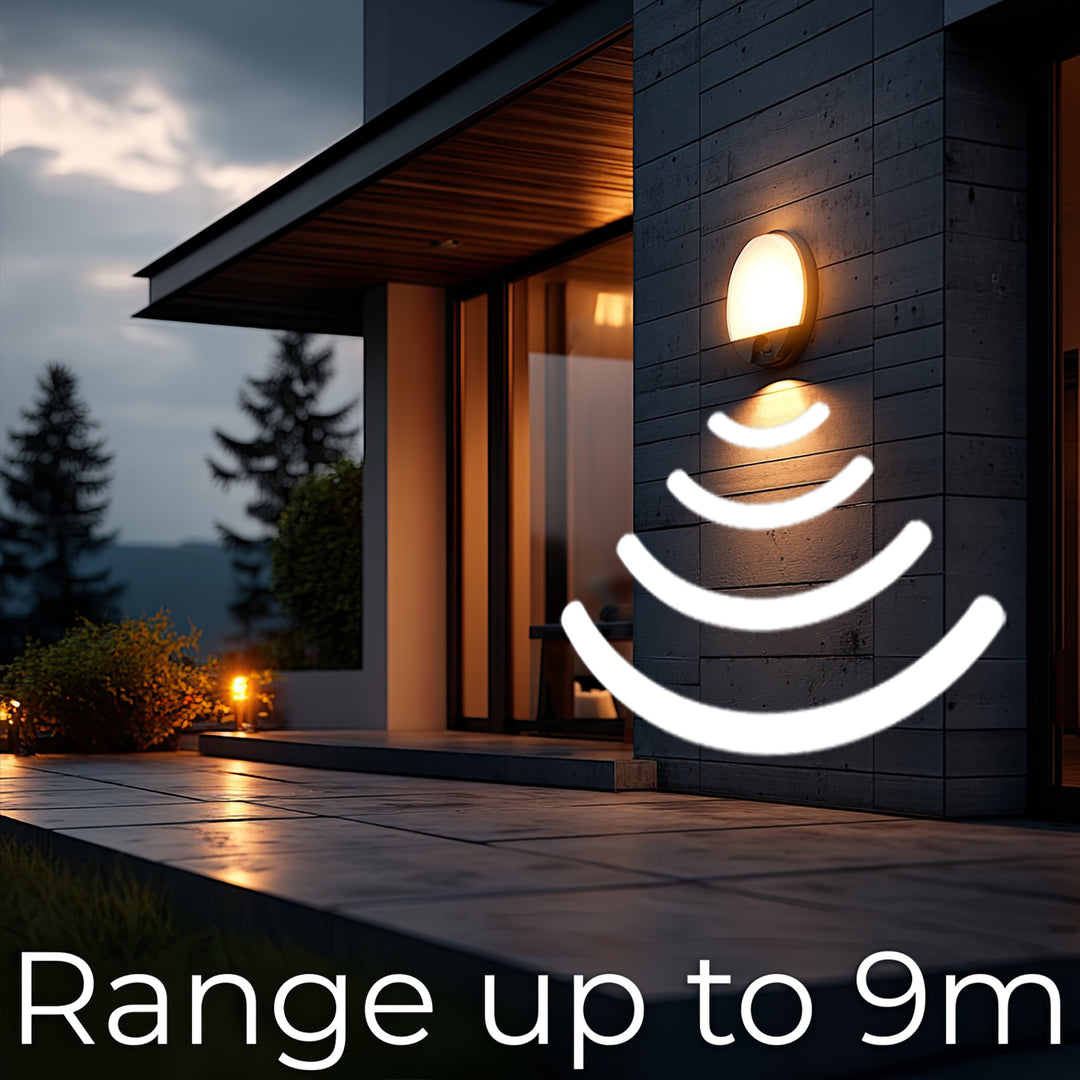 Lâmpada LED com sensor de movimento infravermelho cinza GR 1100lm 15W IP54 MCE291 Maclean Energy