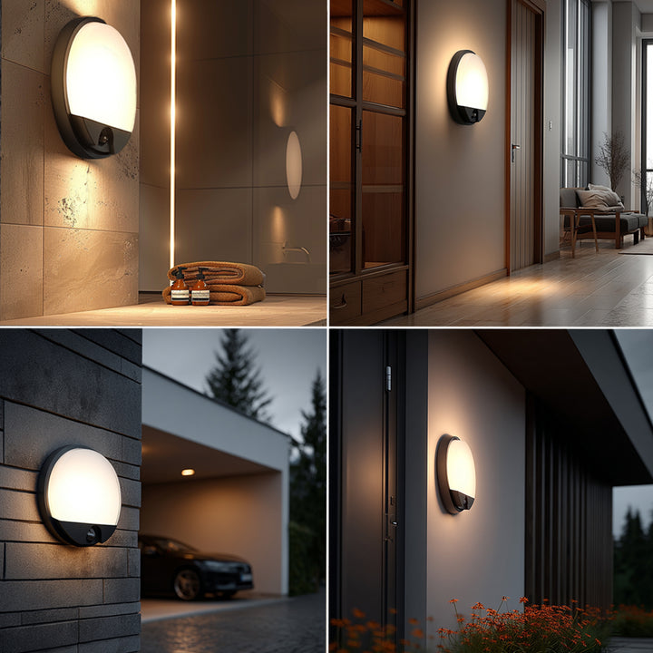 Lâmpada LED com sensor de movimento infravermelho cinza GR 1100lm 15W IP54 MCE291 Maclean Energy