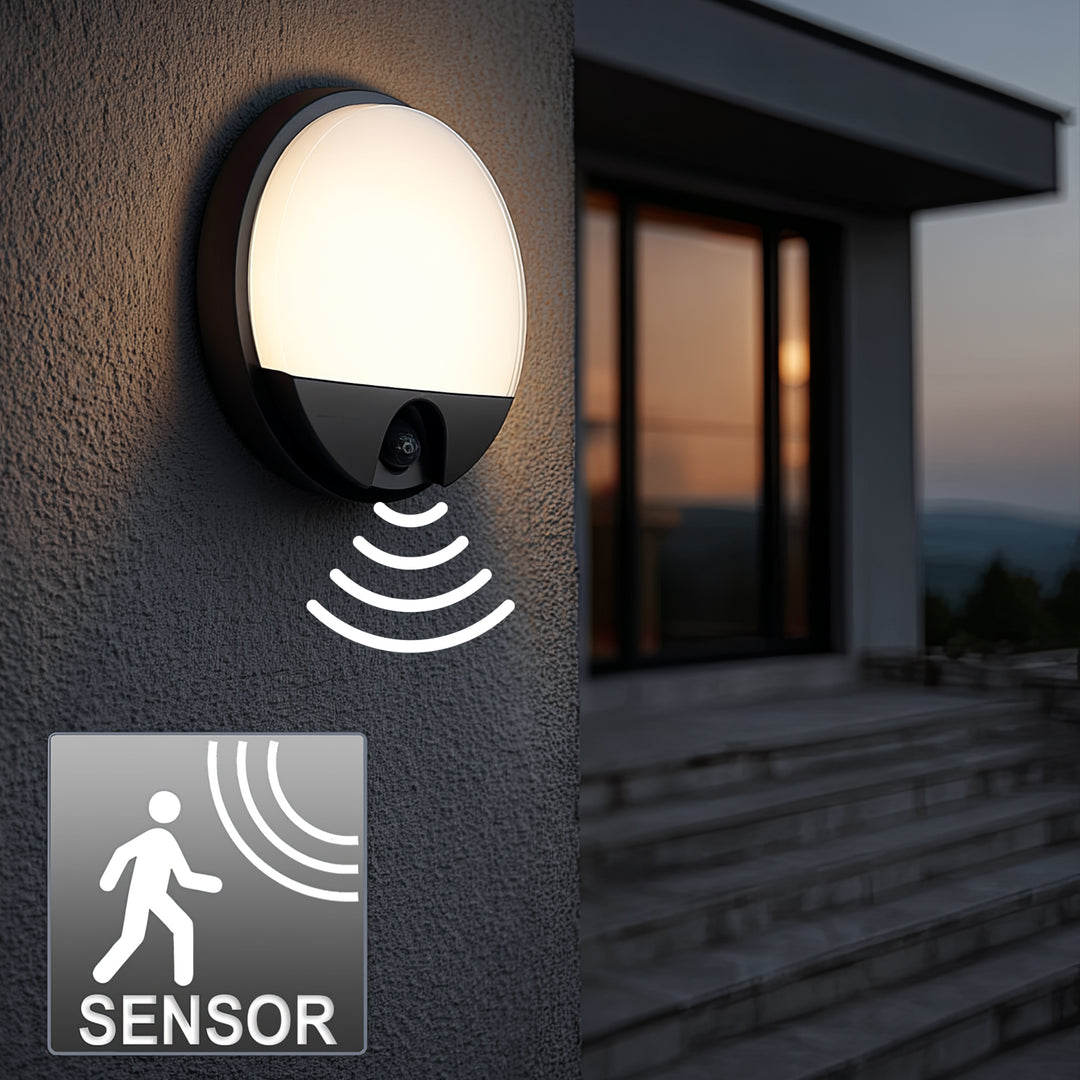 Lâmpada LED com sensor de movimento infravermelho cinza GR 1100lm 15W IP54 MCE291 Maclean Energy