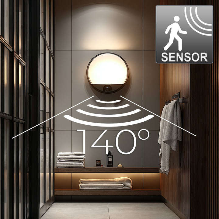 Lâmpada LED com sensor de movimento infravermelho cinza GR 1100lm 15W IP54 MCE291 Maclean Energy