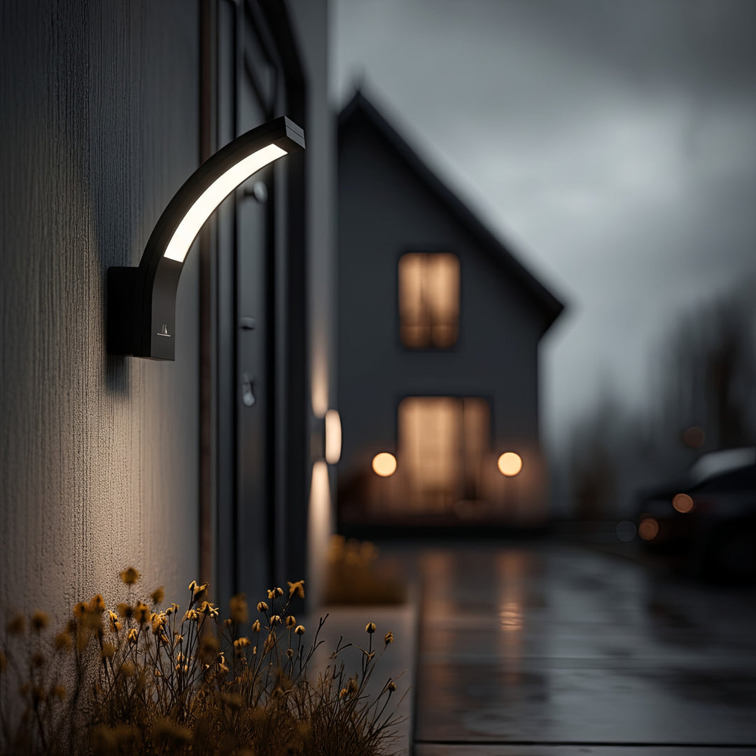 Lámpara de fachada LED MCE343 B 800lm 10W IP54 Maclean Energy negro, blanco natural (4000K)