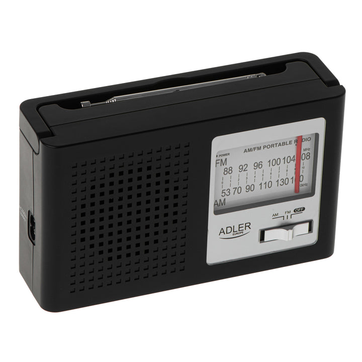 Adler AD 1909 Radio portátil, AM y FM, Antena, Funcionamiento por red y pilas