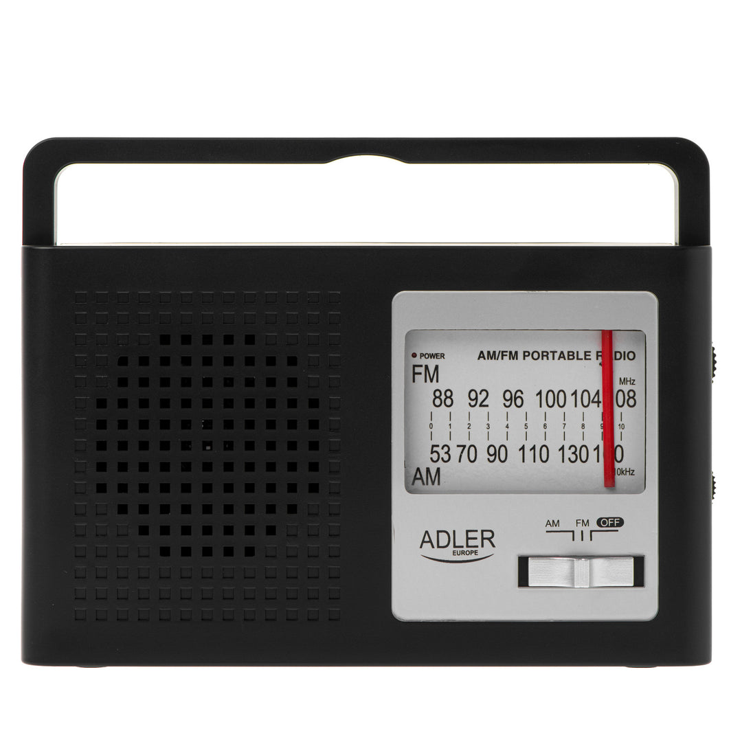 Adler AD 1909 Radio portátil, AM y FM, Antena, Funcionamiento por red y pilas