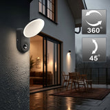 Aplique LED com sensor de movimento PIR, sensor crepuscular, luz exterior, aplique Iluminação interior/exterior IP65 4000K branco neutro 15W, 1100lm Maclean MCE367