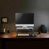 Soporte de pantalla ajustable en altura con soporte de monitor de carga inalámbrica Qi de 17"~32" hasta un máximo de 20 kg de carga por inducción