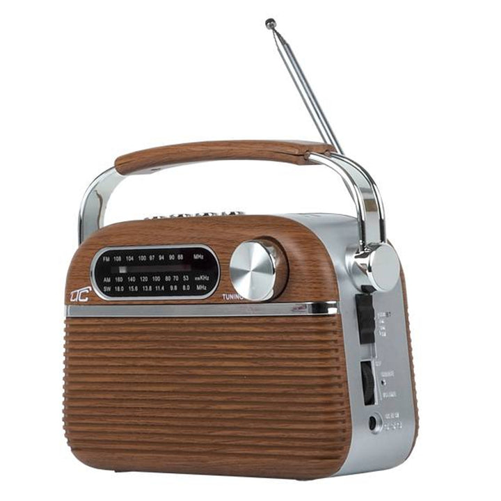 Rádio portátil LTC NIDA Bluetooth Retro, AM/FM/MP3/USB/SD, bateria integrada de 1200 mAh
