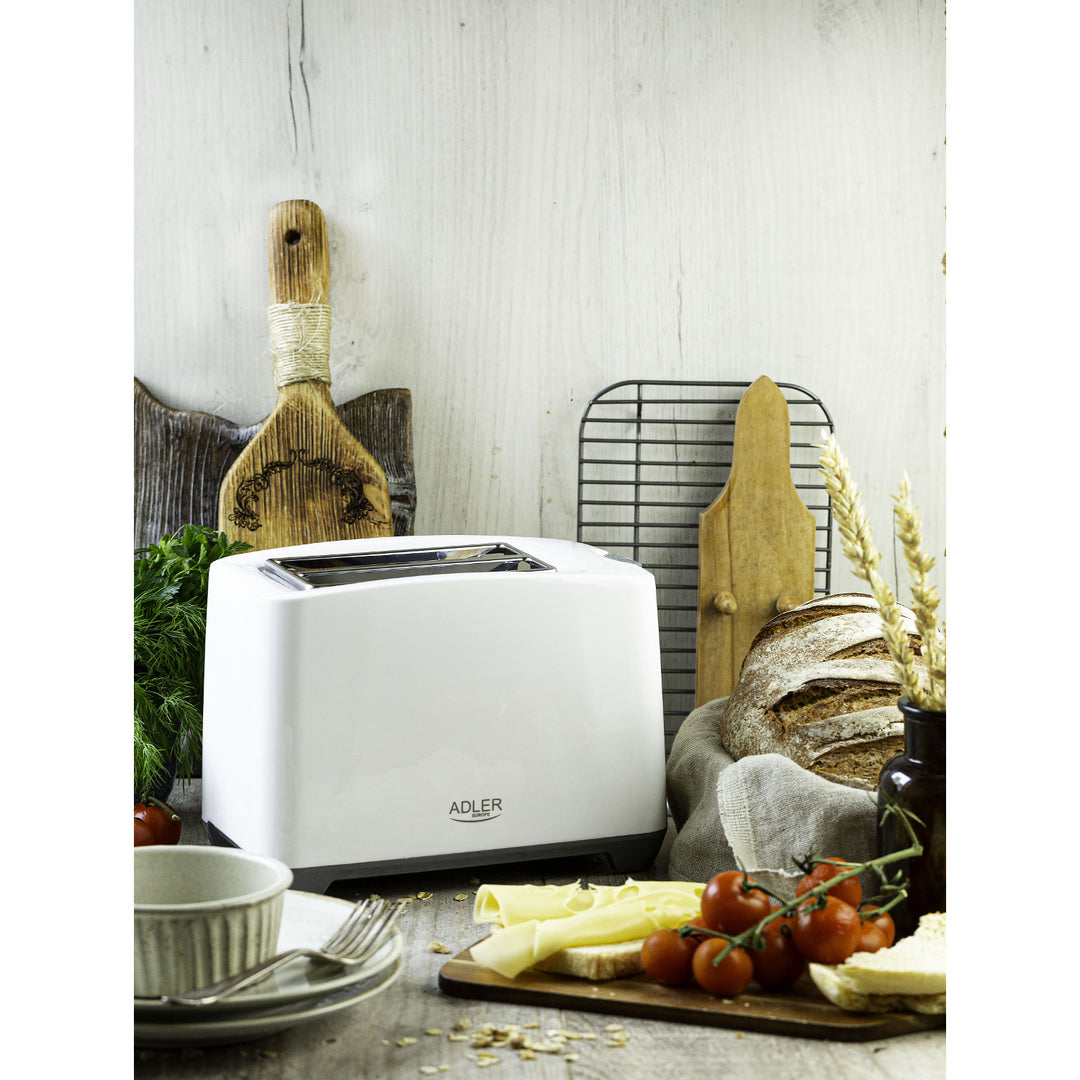 Tostadora Adler, 7 niveles, 3 funciones, rejilla para panecillos, AD 3216