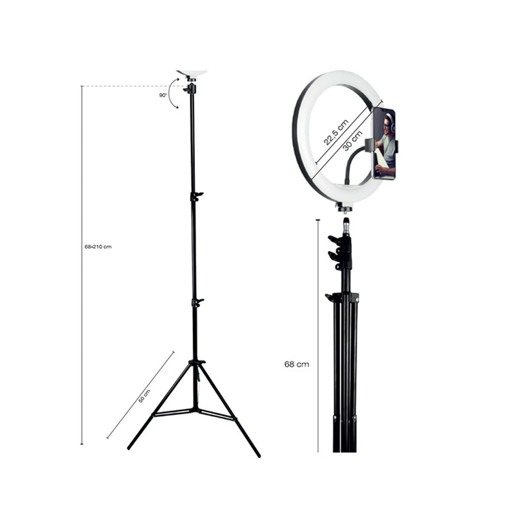 Tracer Ring Light 30cm com tripé de 210cm