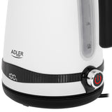 Hervidor eléctrico Adler, inalámbrico, pantalla LCD, 2200 W, 1,7 l, AD 1295w