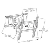 SUPORTE TV LED/LCD 23-46" 35KG AR-77 ART ajustável vertical/horizontal 51cm