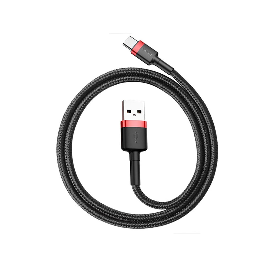 Cable Baseus, USB tipo C, longitud 50cm, 3A, negro, BASKBK46595